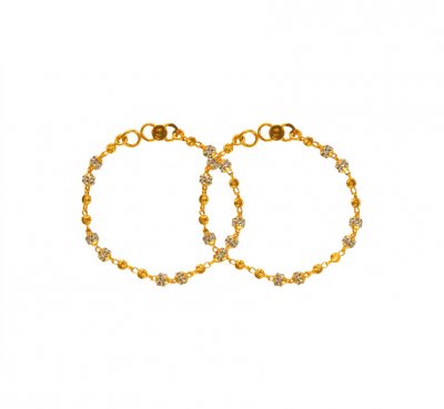 22KT Gold Baby Maniya (2Pcs) ( 22Kt Baby Bracelets )