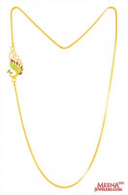 22 Karat Gold Peacock Moggapu Chain ( 22Kt Gold Fancy Chains )