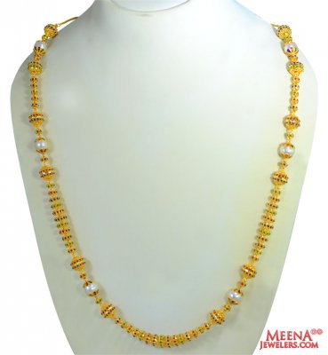 22K Gold Meenakari Chain ( 22Kt Long Chains (Ladies) )