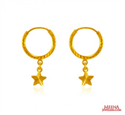 Hoop Earrings 22K Gold ( Hoop Earrings )