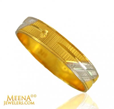 Gold Two Tone Band  ( Wedding Bands )