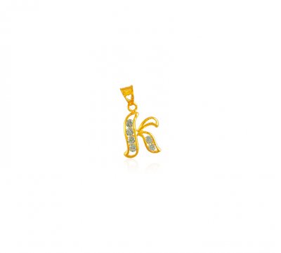 Fancy Initial Pendant(K)(22k) ( Initial Pendants )