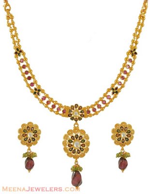 Antique Necklace Set(22k) ( Antique Necklace Sets )