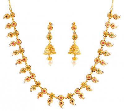 22K Exclusive Mango Maala Set ( Gold Designer Sets )