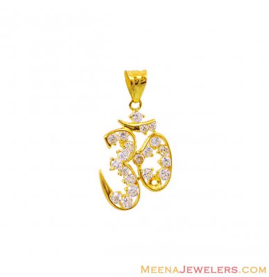 22K Gold Om Pendant ( Om Pendants )