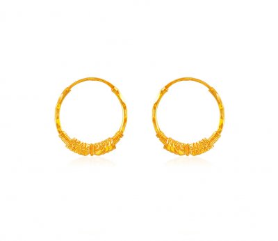 22k Gold Hoops ( Hoop Earrings )