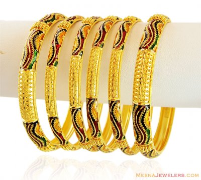 Designer Meenakari Bangles Set ( Set of Bangles )