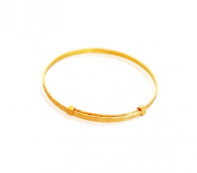 22k Gold Solid Kids Kada (1 PC) ( Baby Bangles )