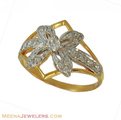 Star Signity Ring (22K Gold) ( Ladies Signity Rings )