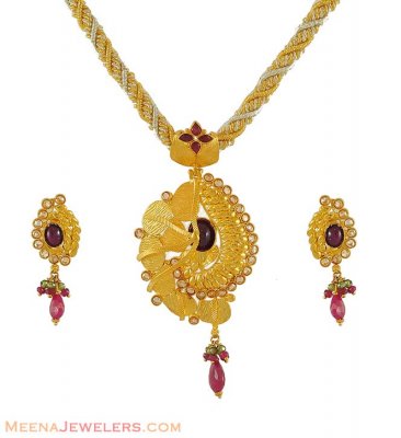 22Kt Designer Pendant Set ( Antique Pendant Sets )