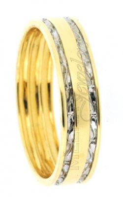 18Kt Gold Wedding band 2 Tone ( Wedding Bands )