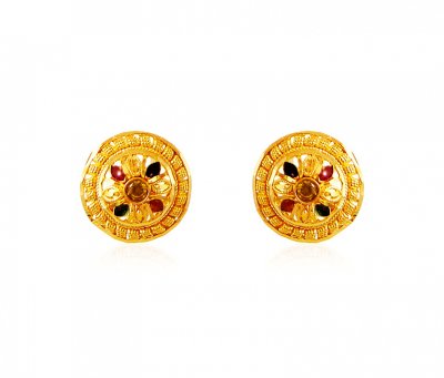 22K Indian Meenakari Gold Tops ( 22 Kt Gold Tops )