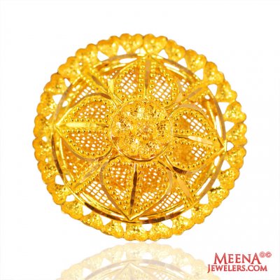 22 Karat Gold Adjustable Ring  ( Ladies Gold Ring )
