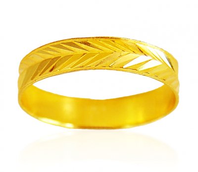 22 Karat Gold Plain Band  ( Wedding Bands )