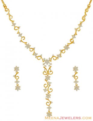 22k Designer Necklace Set ( Gold Designer Sets )