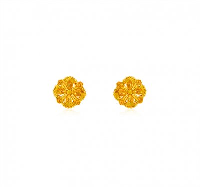 22 kt Gold Earrings ( 22 Kt Gold Tops )