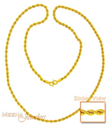 22 Kt Gold Rope Chain ( Plain Gold Chains )