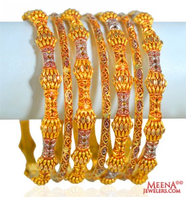 Antique Bangles Set 22K (7 Pcs) ( Set of Bangles )