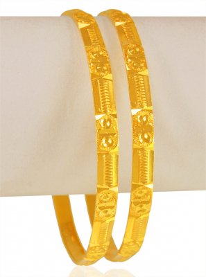 22KT Gold Bangles( 2pcs) ( Gold Bangles )