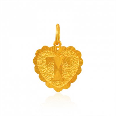 22Karat Gold Initial T Pendant ( Initial Pendants )