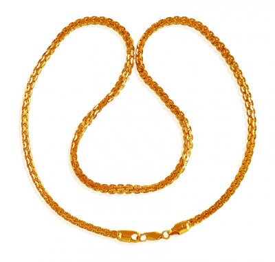 22K Gold Heavy Chain 18 In ( Men`s Gold Chains )