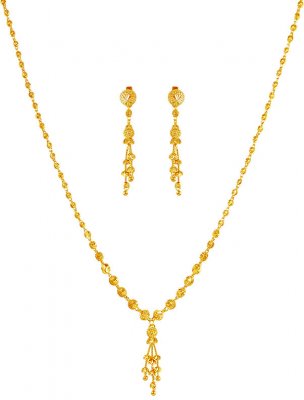 22 Karat Gold Necklace Earring Set ( Light Sets )