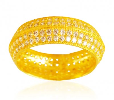 22 Karat Gold CZ Band ( Ladies Signity Rings )