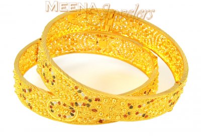 22Kt Gold Three tone Kada (1Pc) ( Kadas )