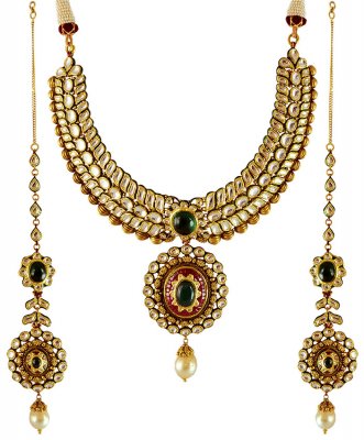 22K Kundan Bridal Necklace Set ( Bridal Necklace Sets )
