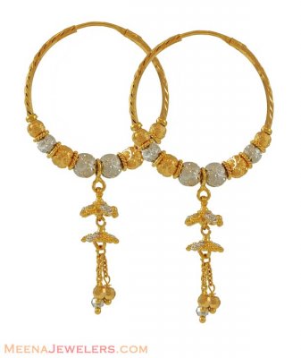 22k Fancy Chandelier Hoops ( Hoop Earrings )