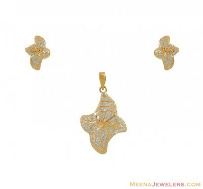 Gold Two Tone Pendant Set ( Fancy Pendant Set )