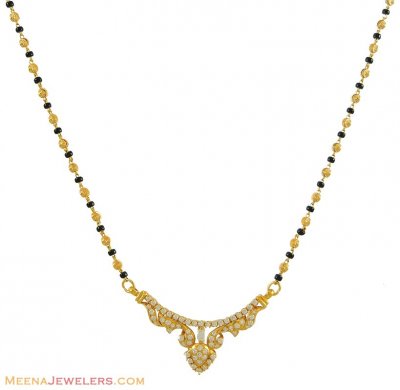 22K Mangalstura with CZ (16 Inch) ( MangalSutras )