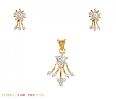 22k Gold fancy signity pendant set ( Fancy Pendant Set )