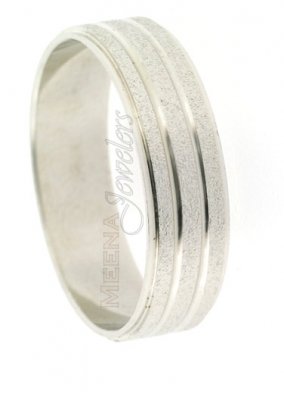 18Kt Designer White Gold Wedding Band ( Wedding Bands )