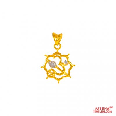 OM Pendant 22 Kt Gold ( Om Pendants )