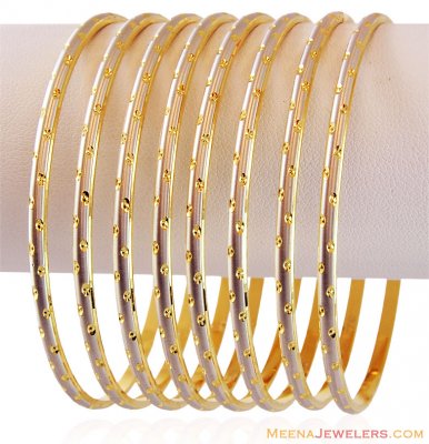 22K Gold Two Tone Bangles ( Two Tone Bangles )