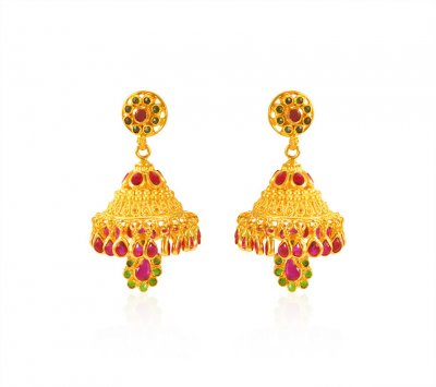 22kt Gold Traditional Earrings ( Long Earrings )