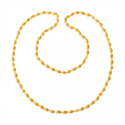 22Kt Gold White Tulsi Mala ( 22Kt Long Chains (Ladies) )