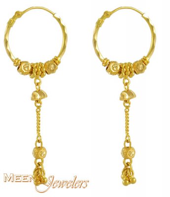 Gold Long Hoops ( Hoop Earrings )