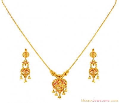 22K Gold Necklace Set ( Light Sets )