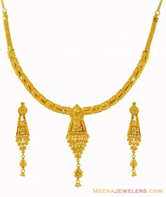 Beautiful Necklace Set (22K) ( 22 Kt Gold Sets )