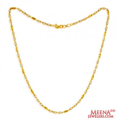 22 Karat Gold Fancy Pearl Chain ( 22Kt Gold Fancy Chains )