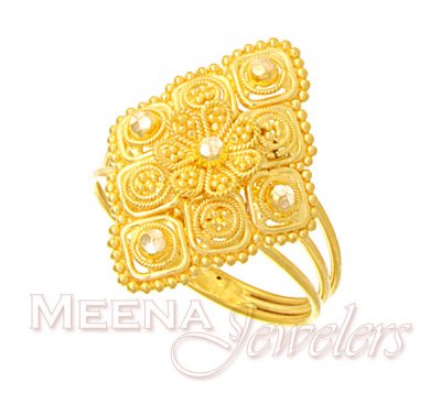 Designer Ladies Gold Ring ( Ladies Gold Ring )