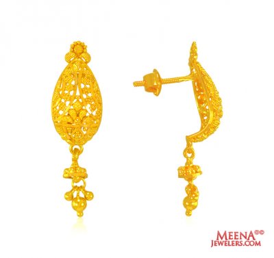 22 Kt Gold Earrings ( 22 Kt Gold Tops )