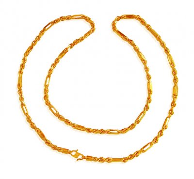 22 Karat Gold Cartier Rope Chain ( Men`s Gold Chains )