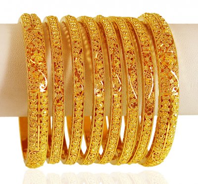 22kt Gold Bangles(6Pcs) ( Set of Bangles )