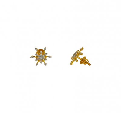 22 Kt Gold Fancy Earrings ( 22 Kt Gold Tops )