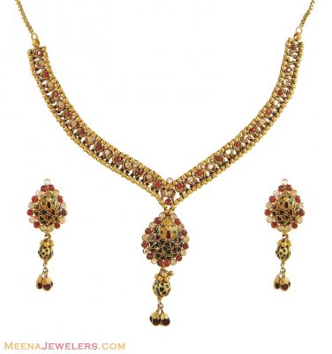 Indian Antique Necklace Set ( Antique Necklace Sets )