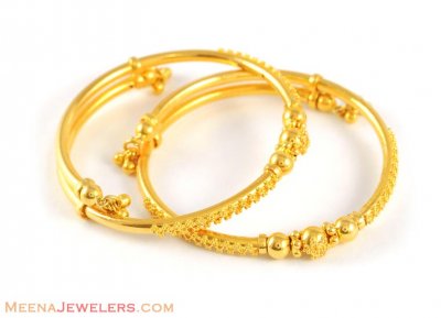 22kt Gold Baby Bangles ( Baby Bangles )