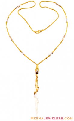 22K Two Tone Gold Chain ( 22Kt Gold Fancy Chains )